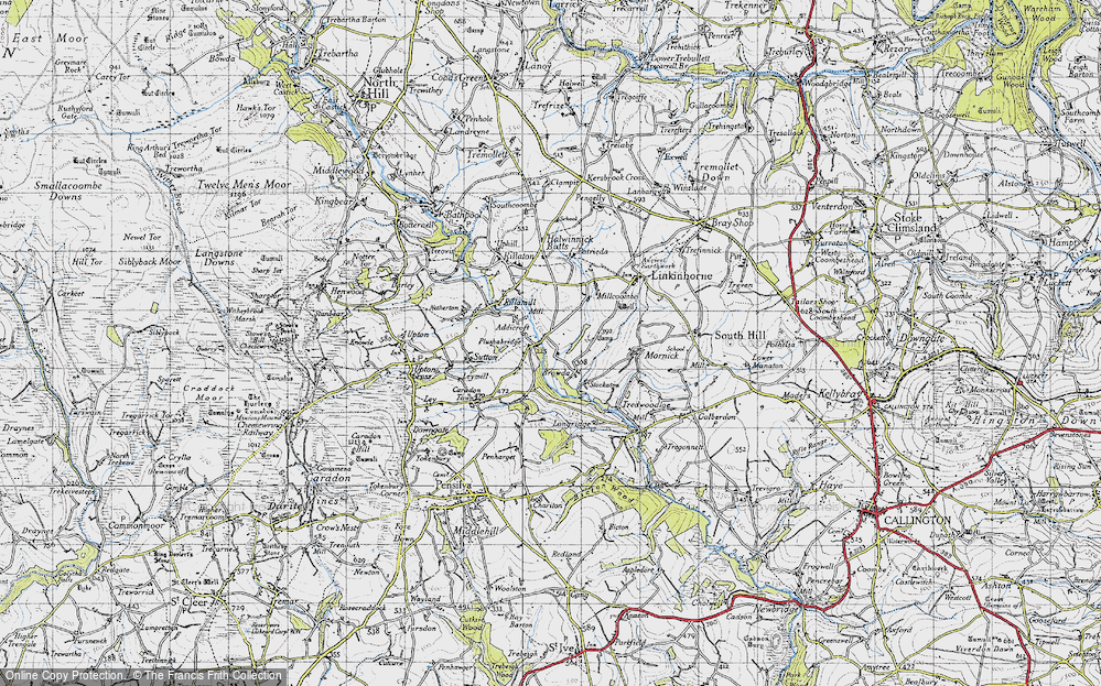 Old Map of Historic Map covering Browda in 1946