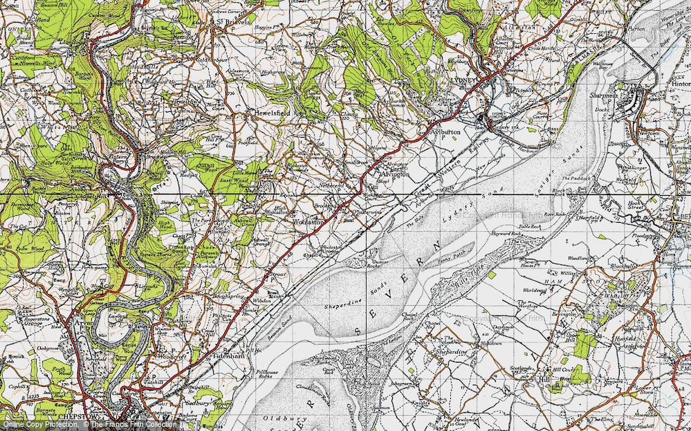 Old Map of Plusterwine, 1946 in 1946