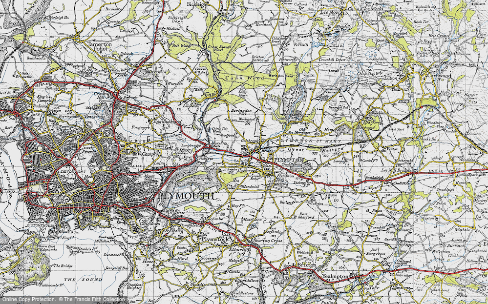 Old Map of Plympton, 1946 in 1946