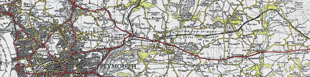 Old map of Plympton in 1946