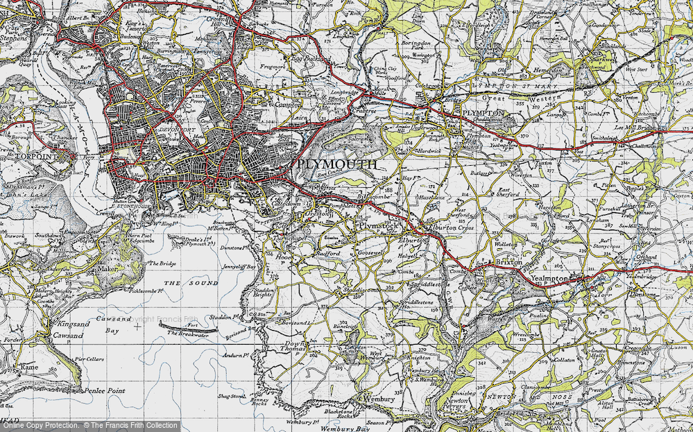 Old Map of Plymstock, 1946 in 1946