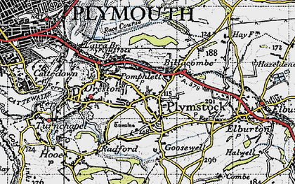 Old map of Plymstock in 1946