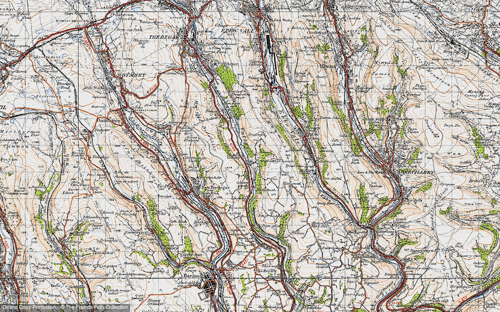 Old Map of Pochin Houses, 1947 in 1947