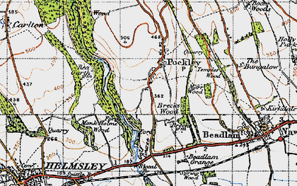 Old map of Pockley in 1947