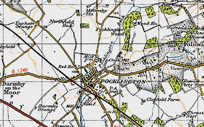 Old map of Pocklington in 1947
