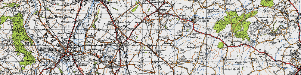 Old map of Podmoor in 1947