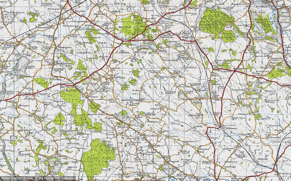 Old Map of Podmore, 1946 in 1946