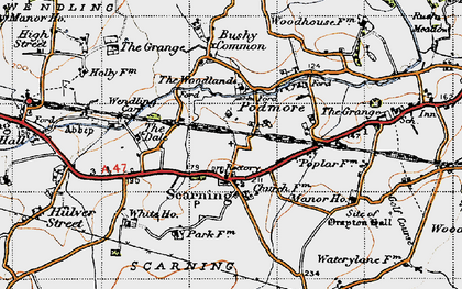 Old map of Podmore in 1946