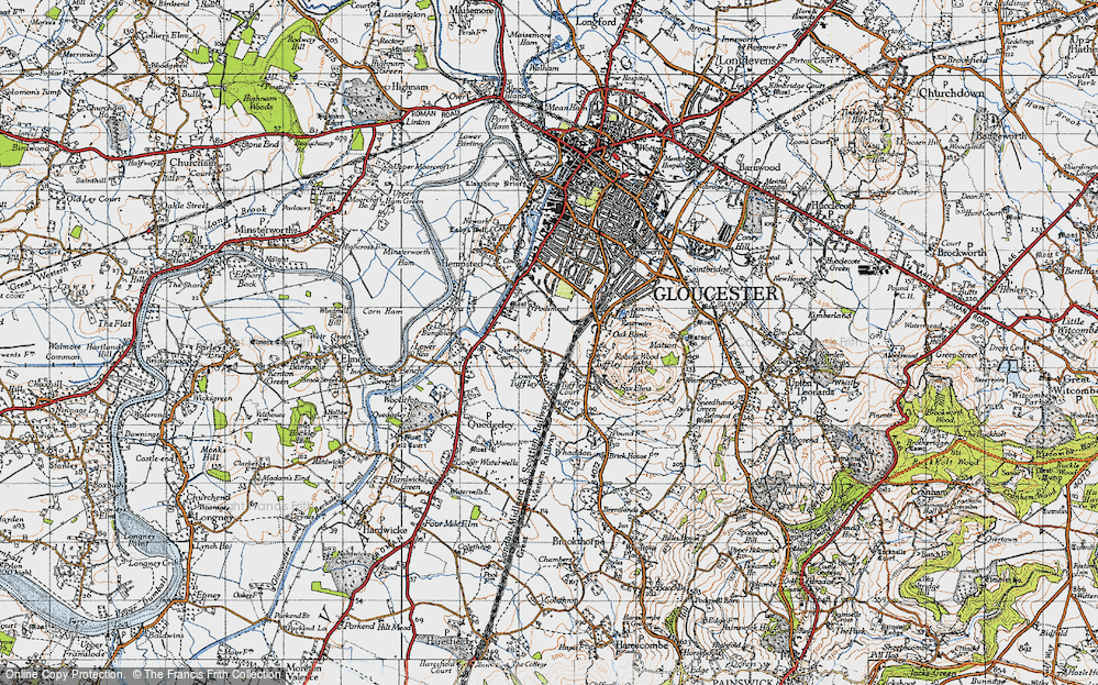 Old Map of Podsmead, 1947 in 1947