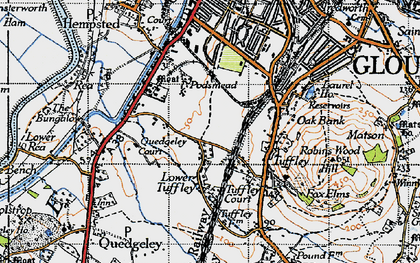 Old map of Podsmead in 1947