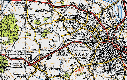 Old map of Pogmoor in 1947