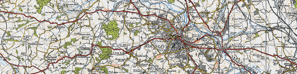 Old map of Pogmoor in 1947