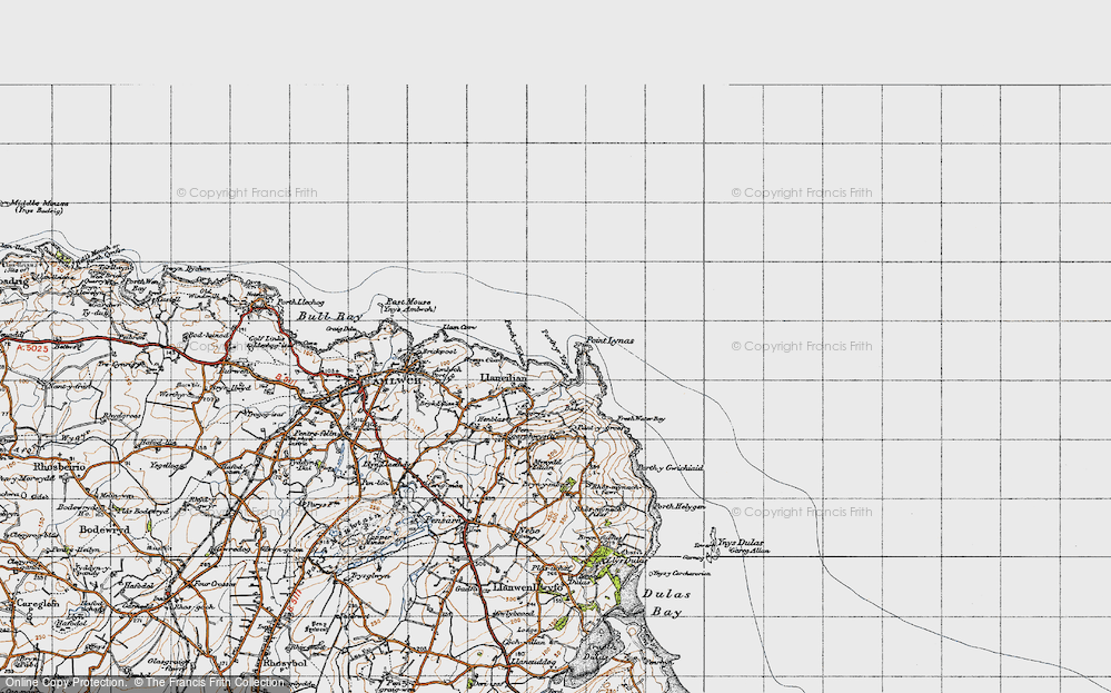 Old Map of Point Lynas, 1947 in 1947