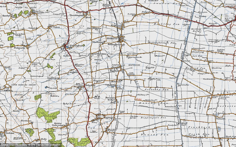 Old Map of Pointon, 1946 in 1946
