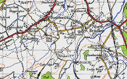 Old map of Pole's Hole in 1946