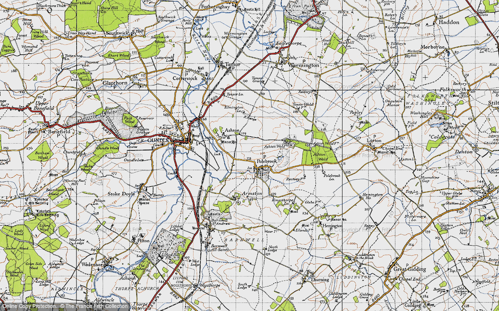 Old Map of Polebrook, 1946 in 1946