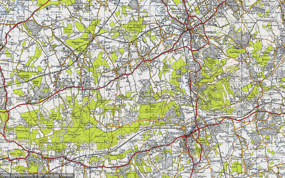 Old Map of Polesden Lacey, 1940 in 1940