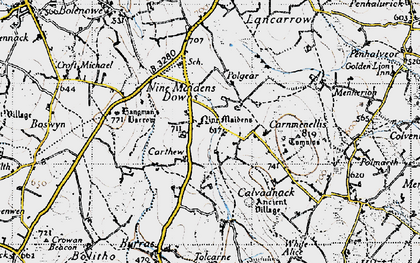 Old map of Polgear in 1946