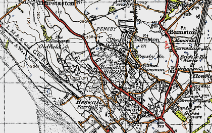 Old map of Poll Hill in 1947