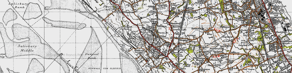 Old map of Poll Hill in 1947