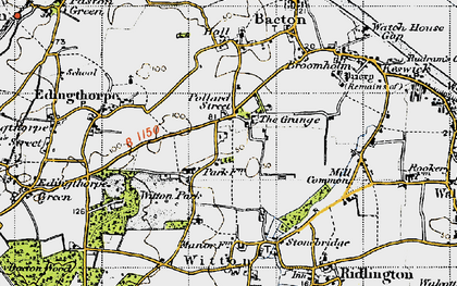 Old map of Pollard Street in 1945