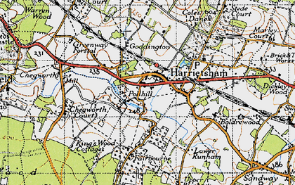 Old map of Pollhill in 1940