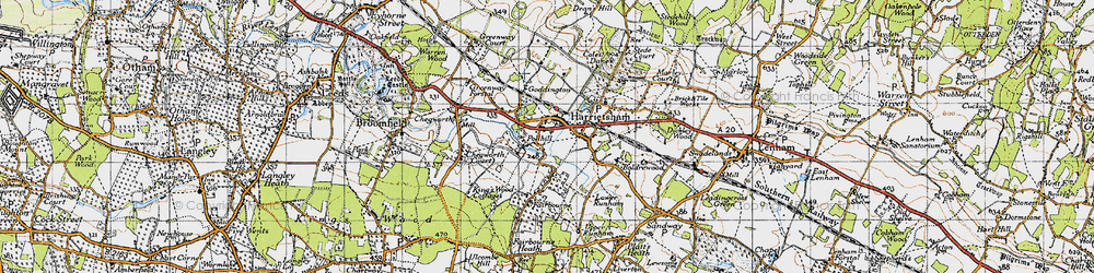 Old map of Pollhill in 1940