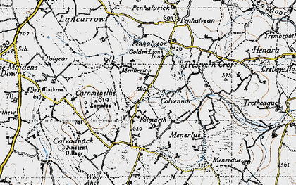 Old map of Polmarth in 1946