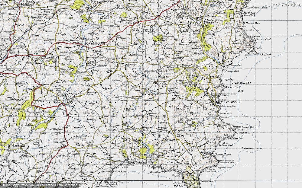 Old Map of Polmassick, 1946 in 1946