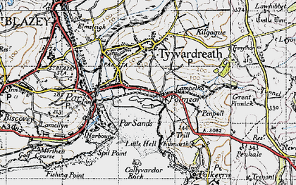 Old map of Polmear in 1946