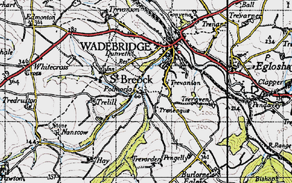 Old map of Polmorla in 1946