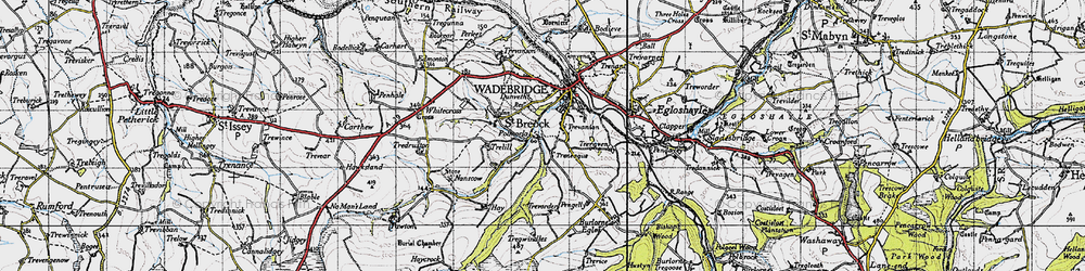 Old map of Polmorla in 1946
