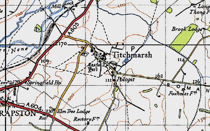 Old map of Bottom Lodge in 1946