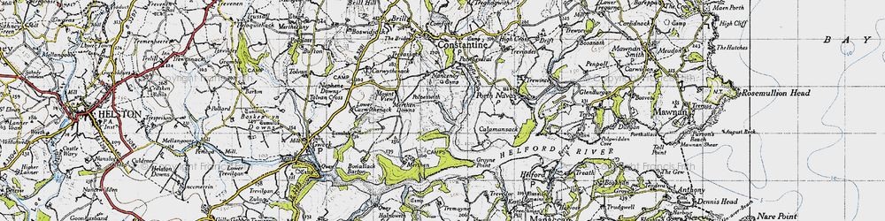 Old map of Polpenwith in 1946