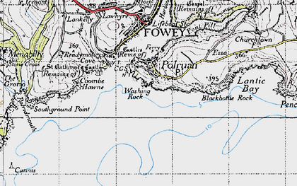 Old map of Polruan in 1946