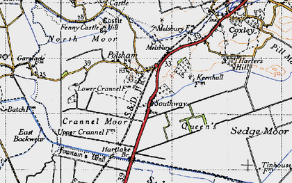 Old map of Polsham in 1946