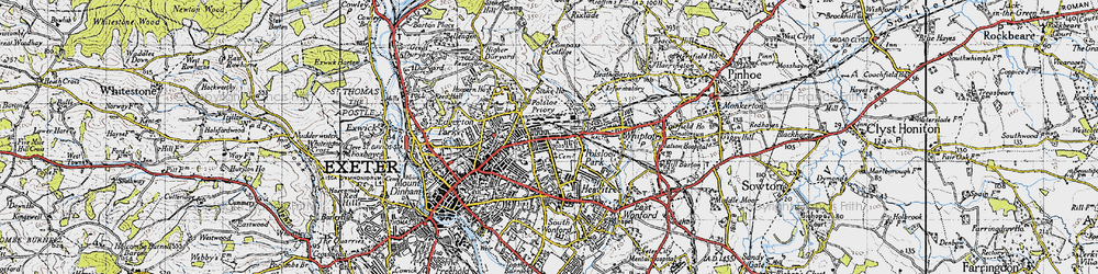Old map of Polsloe in 1946