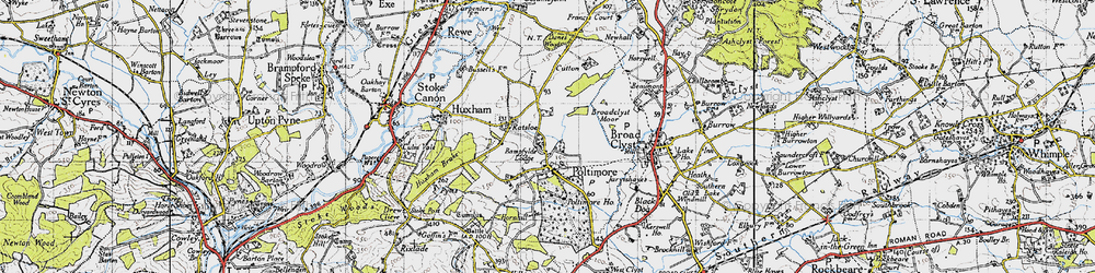 Old map of Poltimore in 1946