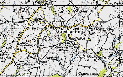 Old map of Polwheveral in 1946
