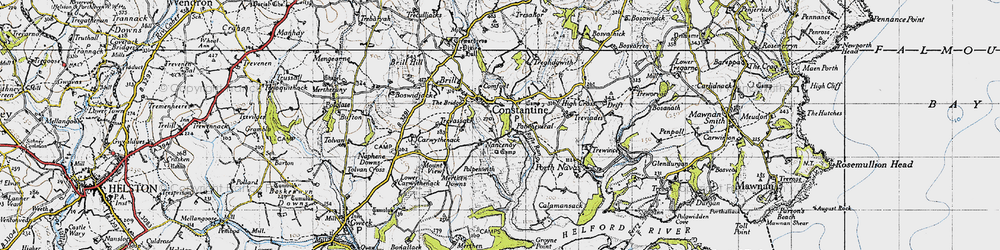 Old map of Polwheveral in 1946