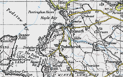 Old map of Brea Hill in 1946