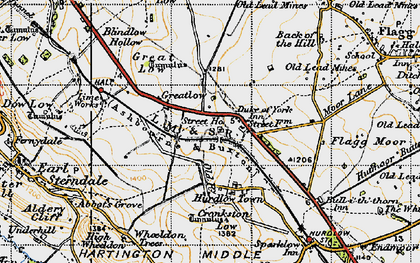 Old map of Pomeroy in 1947