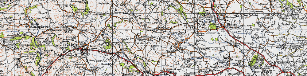 Old map of Pond Close in 1946