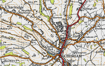 Old map of Pond Park in 1946