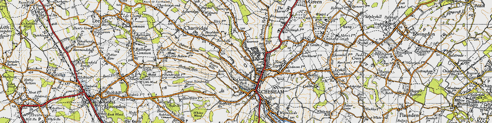 Old map of Pond Park in 1946