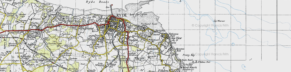 Old map of Pondwell in 1945