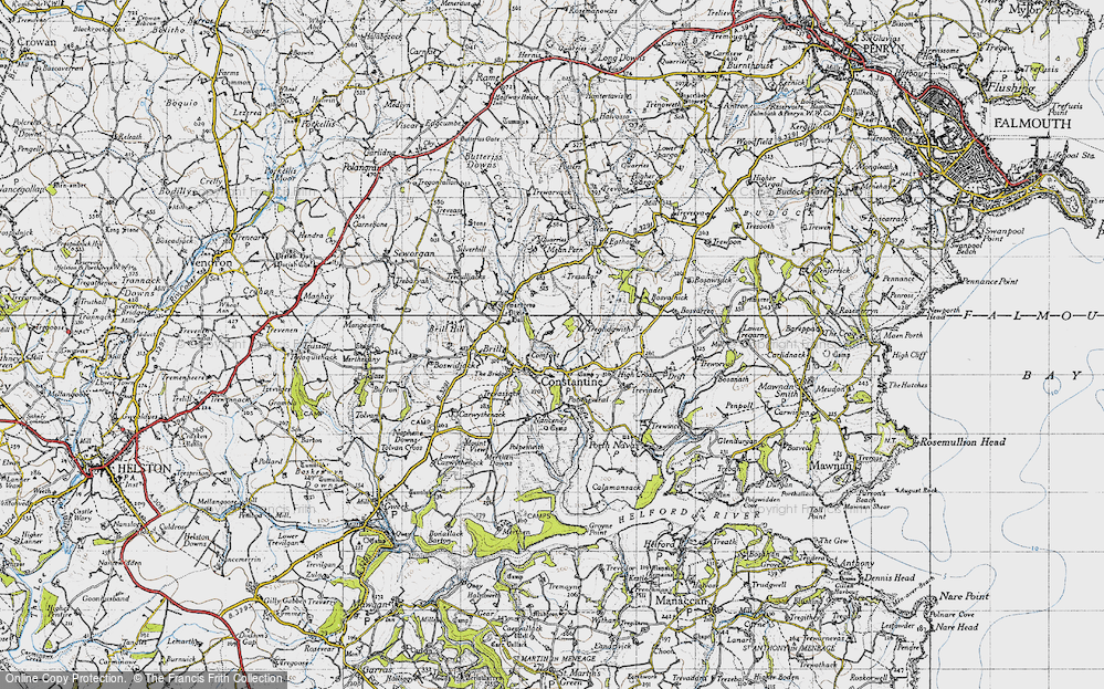 Old Map of Ponjeravah, 1946 in 1946