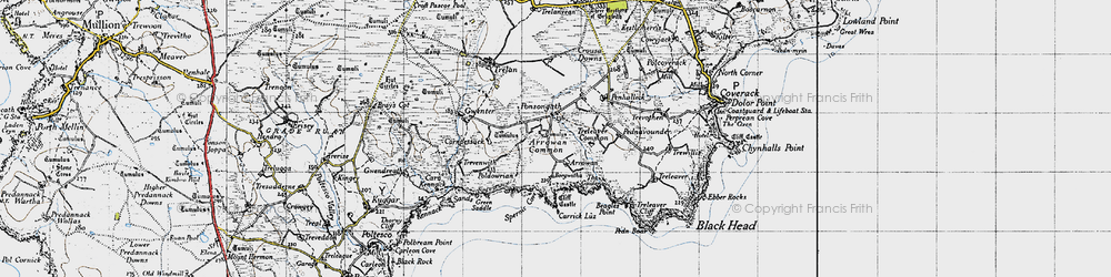 Old map of Beagles Point in 1946