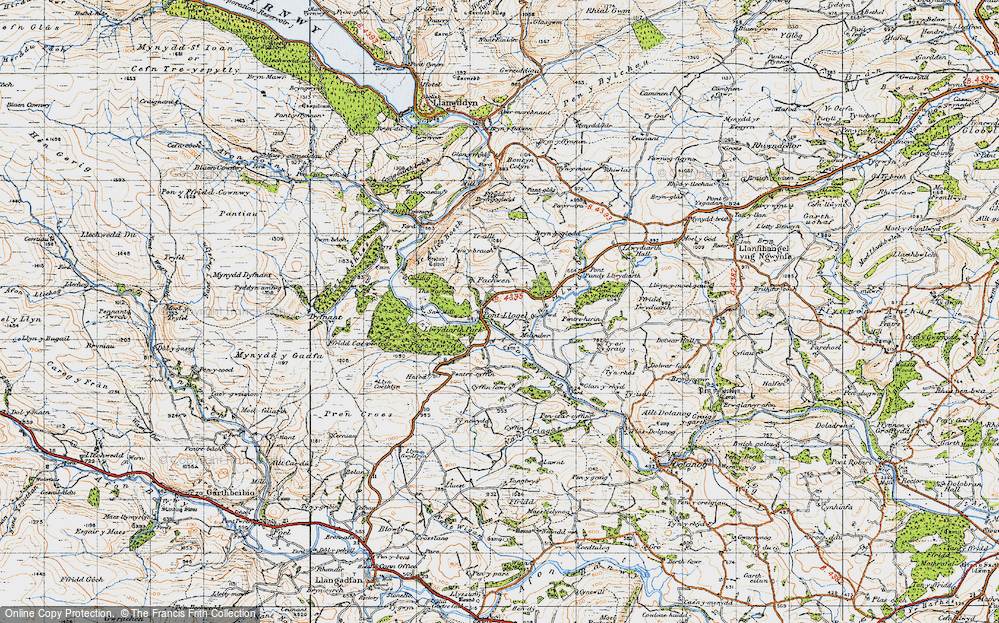 Old Map of Pont Llogel, 1947 in 1947