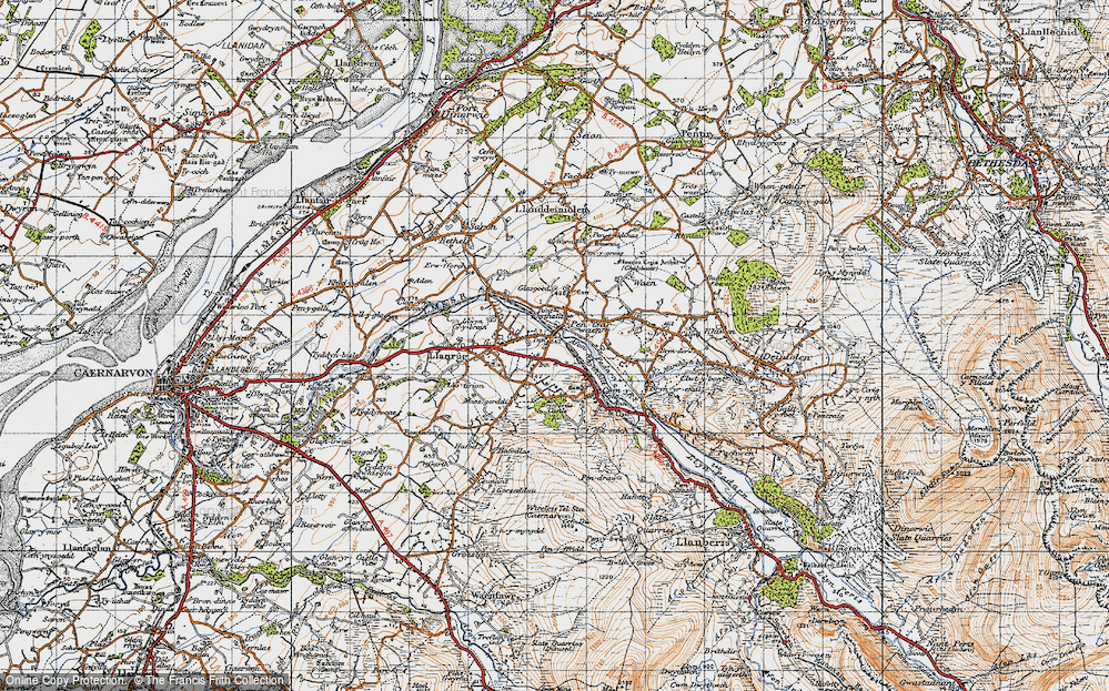 Old Map of Pont-Rhythallt, 1947 in 1947